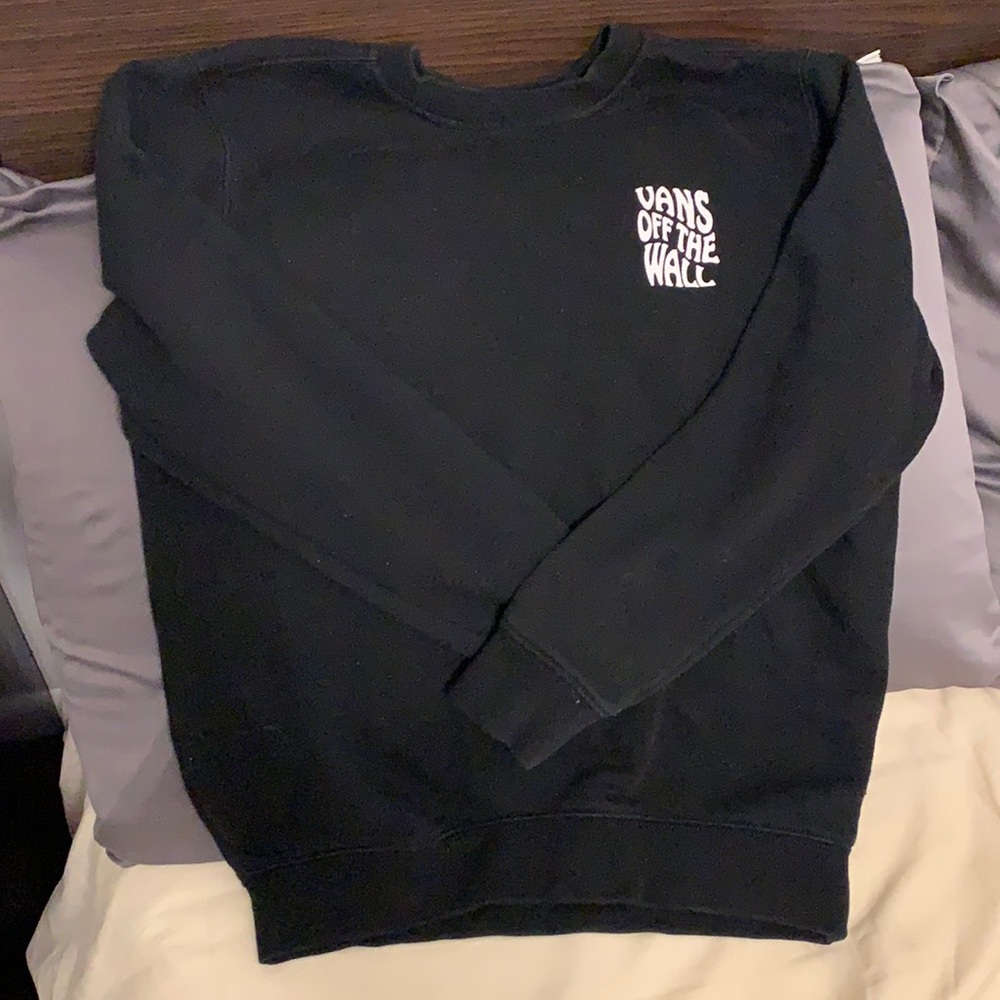 Vans black crew neck sweatshirt
